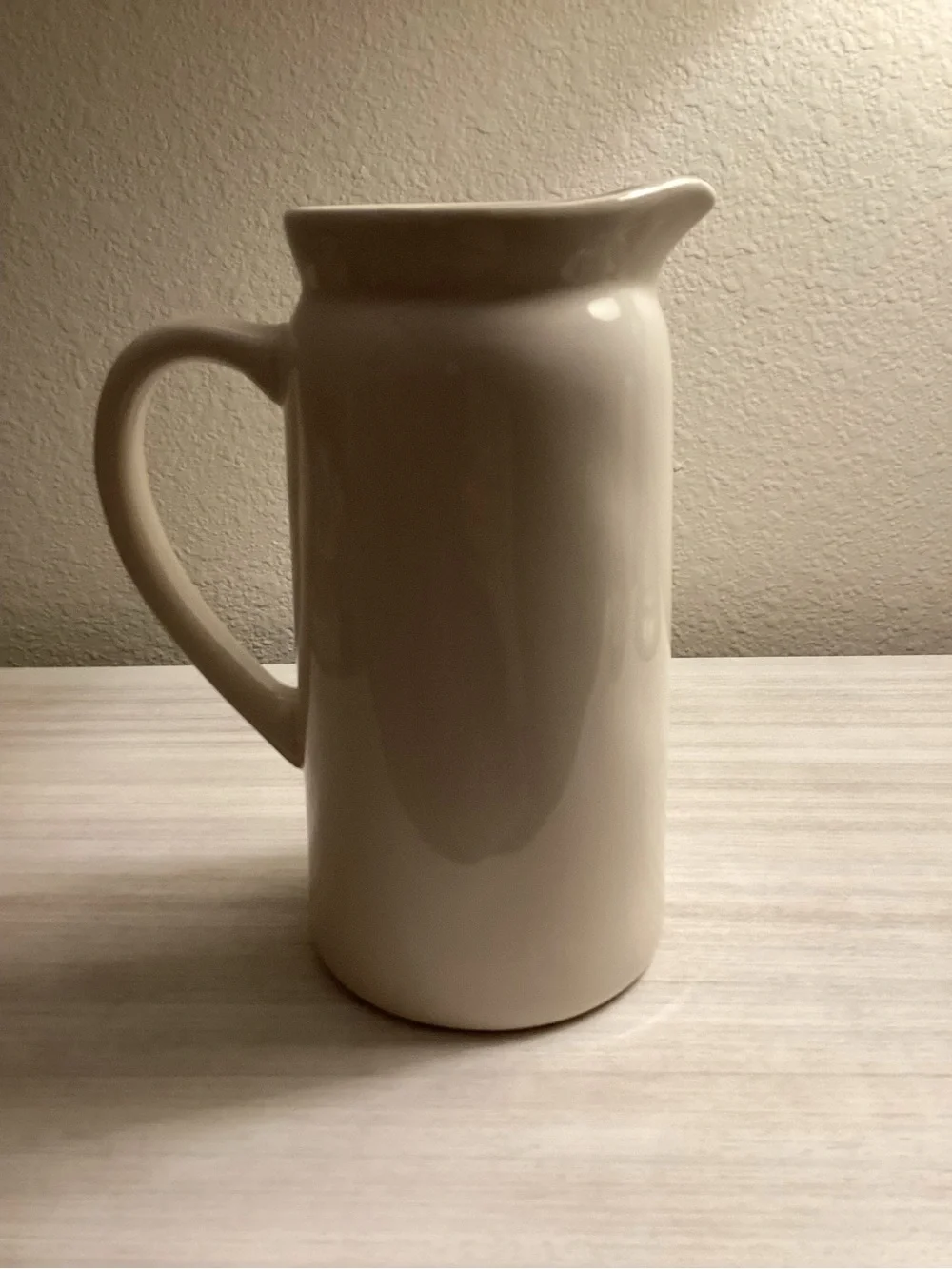 RAE DUNN “Pour” Pitcher Ivory Ceramic Farmhouse Artisan Collection  8 1/2 - IEC